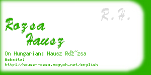 rozsa hausz business card